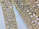 Mirror Work Embroidered Lace Border