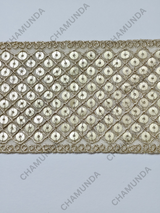 Gold Sequins Lace Border