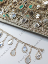 Mirror Gold Hanging Lace Border