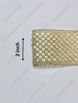 Gold Sequins Lace Border